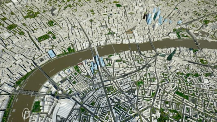 3D model of London and its Future Skyline feature