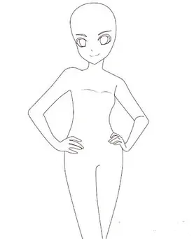 structure of anime girl base body