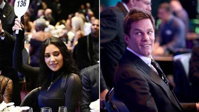 Kim K. and Tom Brady 'Flirt' at Auction for multimillion-dollar Paintings