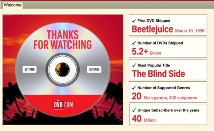 Netflix has formally terminated its DVD rental program