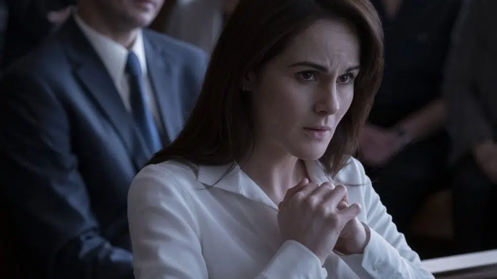 Michelle Dockery as Mrs. Harter