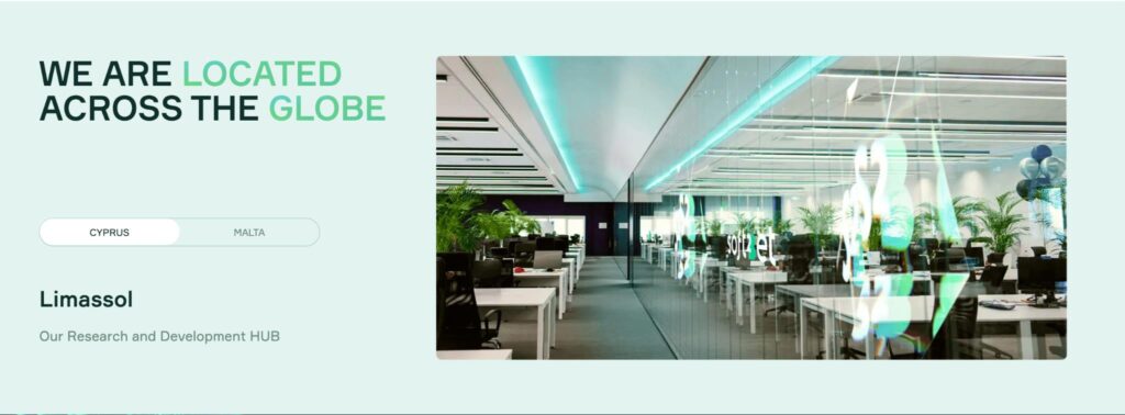 Soft2Bet offices are located across the globe, research and development hub in Limassol.